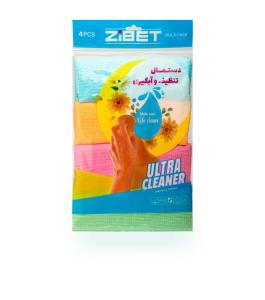 دستمال تنظيف وآبگيری 4 عددی سايز 35*50 زيبت