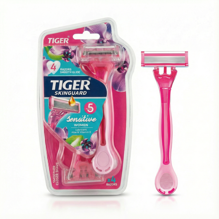 خود تراش 5 لبه 4 عددی زنانه بلیستر